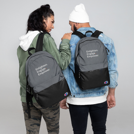 Enlighten. Engage. Empower. Champion Backpack